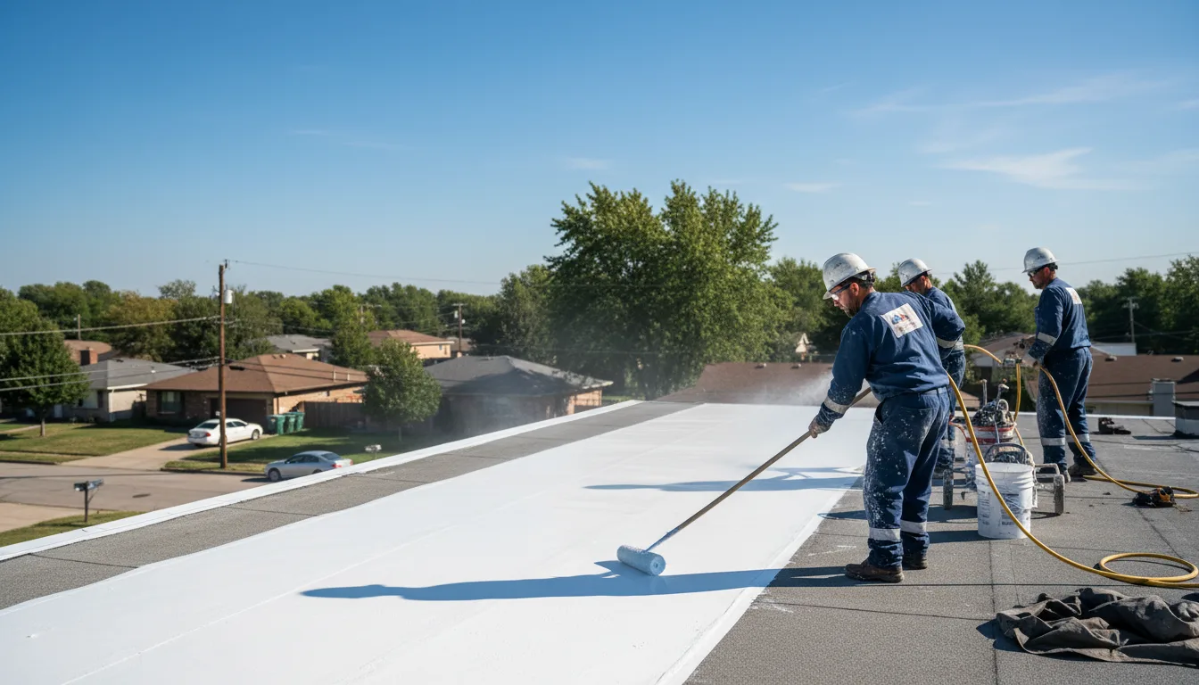 Commercial roof coating in North Evans, NY near me